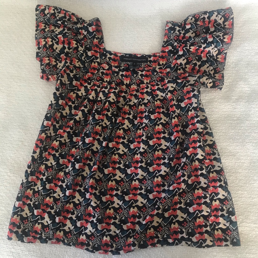 French Connection Patterned Peasant Blouse - image 1